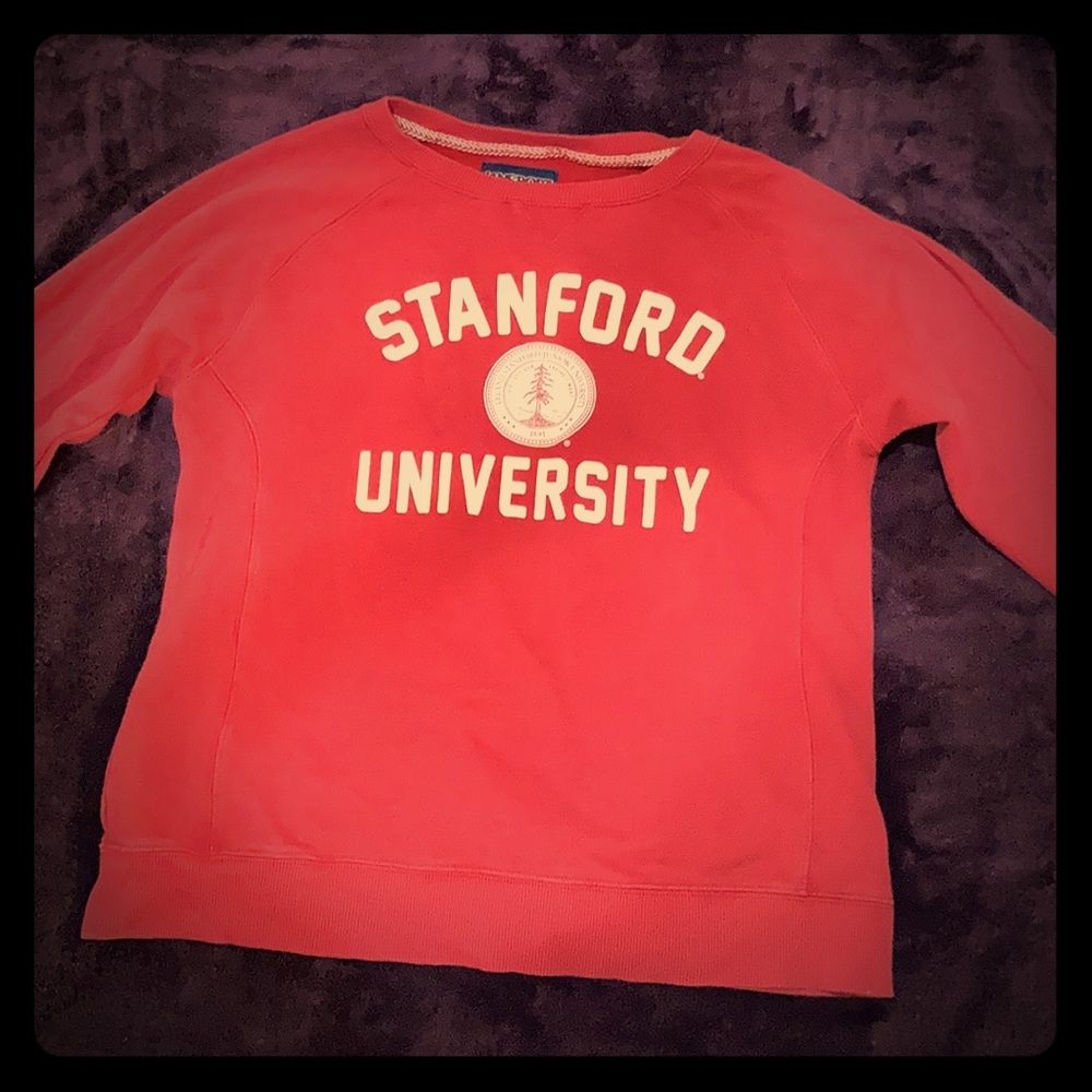 red stanford sweatshirt. rarely been wore.